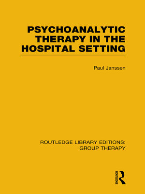 cover image of Psychoanalytic Therapy in the Hospital Setting